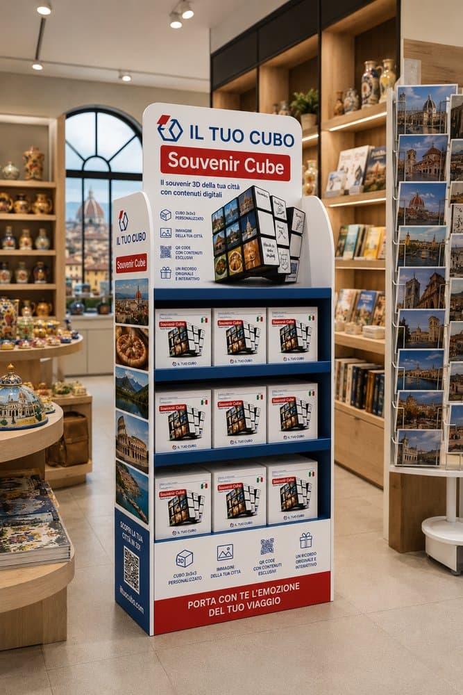 Souvenir Cube in un negozio a Cefalù — 3